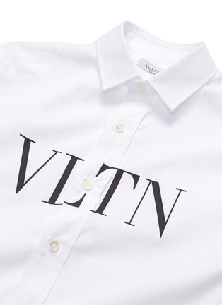 - VALENTINO GARAVANI - VLTN品牌名称印花纯棉短袖衬衫