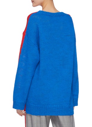 背面 - 点击放大 - CALVIN KLEIN 205W39NYC - 拼色设计羊驼毛混马海毛针织衫