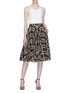 模特儿示范图 - 点击放大 - CALVIN KLEIN 205W39NYC - 格纹百褶半身裙