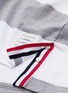  - THOM BROWNE - 拼色条纹针织polo衫