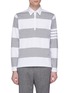 首图 - 点击放大 - THOM BROWNE - 拼色条纹针织polo衫