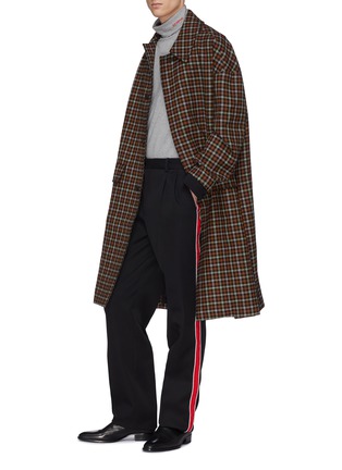 模特儿示范图 - 点击放大 - CALVIN KLEIN 205W39NYC - 针织布饰羊毛斜纹布长裤