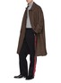 模特儿示范图 - 点击放大 - CALVIN KLEIN 205W39NYC - 针织布饰羊毛斜纹布长裤