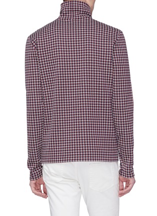 背面 - 点击放大 - CALVIN KLEIN 205W39NYC - 品牌名称格纹立领针织衫