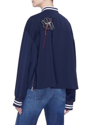 背面 - 点击放大 - MIRA MIKATI - 缝线花卉拼色条纹夹克
