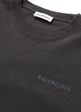  - BALENCIAGA - 螺旋印花品牌名称刺绣纯棉T恤