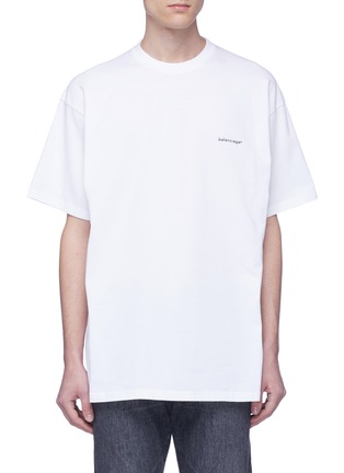 首图 - 点击放大 - BALENCIAGA - 品牌名称oversize纯棉T恤
