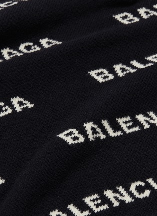  - BALENCIAGA - 品牌名称半开襟oversize针织衫