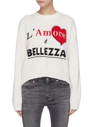 首图 - 点击放大 - DOLCE & GABBANA - L'Amore è Bellezza爱心短款羊绒针织衫