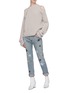 模特儿示范图 - 点击放大 - STELLA MCCARTNEY - 五角星图案有机棉质水洗牛仔裤