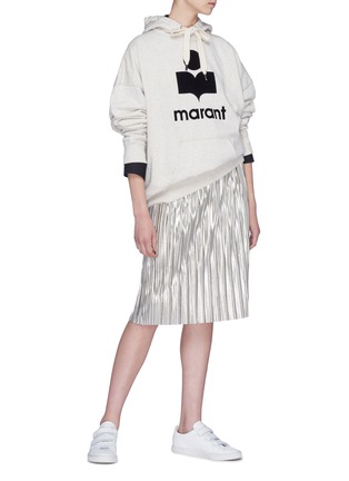 模特儿示范图 - 点击放大 - ISABEL MARANT ÉTOILE - Mansel品牌标志oversize连帽卫衣