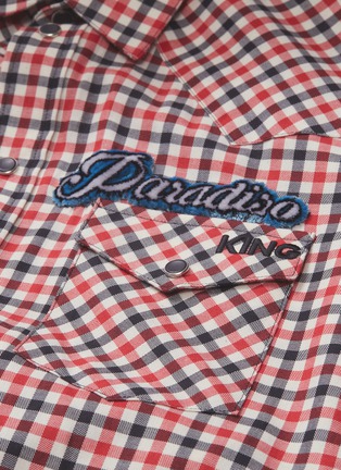  - DOLCE & GABBANA - Paradiso植绒徽章格纹衬衫