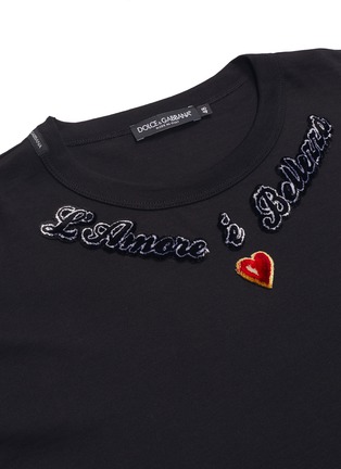  - DOLCE & GABBANA - L’Amore è Bellezza徽章纯棉长袖T恤