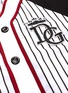  - DOLCE & GABBANA - 英文字徽章条纹V领oversize棒球夹克
