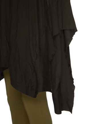 细节 - 点击放大 - RICK OWENS - 垂坠下摆船领针织上衣