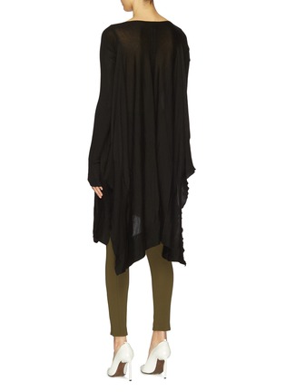 背面 - 点击放大 - RICK OWENS - 垂坠下摆船领针织上衣