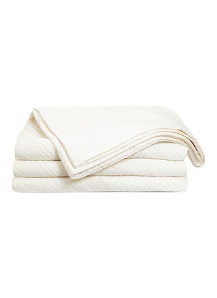 首图 –点击放大 - FRETTE - Luxury Herringbone特大双人床人字纹绗缝床罩－奶白色