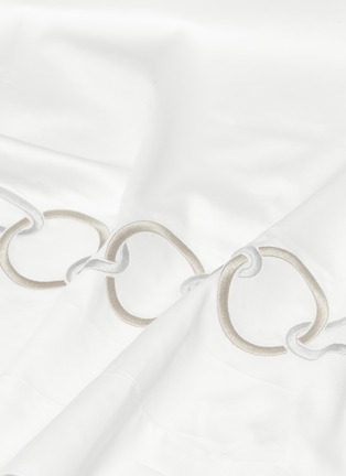 细节 –点击放大 - FRETTE - Links特大双人床圆环链条刺绣四件套－米色及灰色