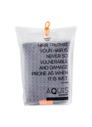  - AQUIS - 头发专用格纹浴巾－灰色