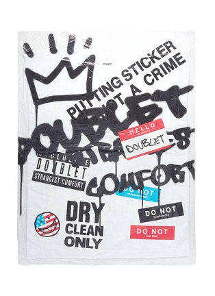 细节 - 点击放大 - DOUBLET - Street Art Package透明塑料拼贴涂鸦印花长袖T恤