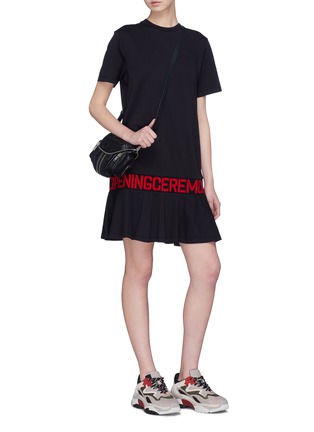 模特儿示范图 - 点击放大 - OPENING CEREMONY - 品牌名称纯棉T恤式连衣裙