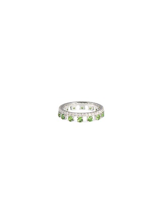 首图 - 点击放大 - CENTAURI LUCY - HYACINTH 祖母绿钻石点缀 18K 白金王冠底部戒指