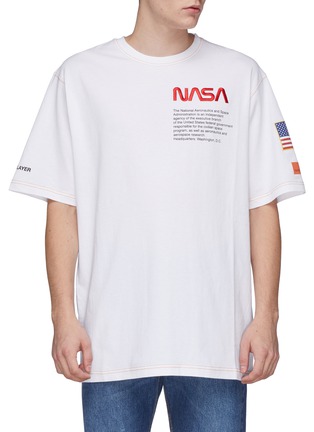 首图 - 点击放大 - HERON PRESTON - x NASA刺绣及罗缎布饰纯棉T恤
