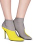 模特儿示范图 - 点击放大 - PIERRE HARDY - Kelly拼色设计网眼布高跟袜靴