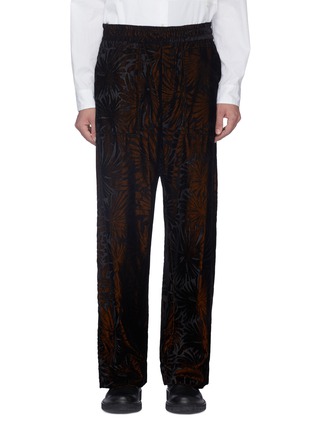 首图 - 点击放大 - HAIDER ACKERMANN - 植绒棕榈树叶纹理长裤