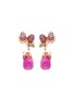 首图 - 点击放大 - ANABELA CHAN - 'Pinkberry' diamond gemstone freshwater pearl drop earrings