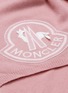 细节 - 点击放大 - MONCLER - 品牌标志羊毛混羊绒针织围巾