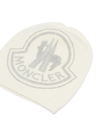 细节 - 点击放大 - MONCLER - 品牌标志羊毛混羊绒针织帽