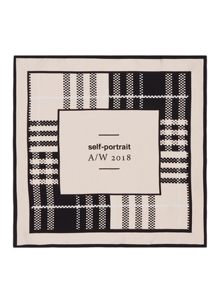 首图 - 点击放大 - SELF-PORTRAIT - 品牌名称格纹真丝围巾