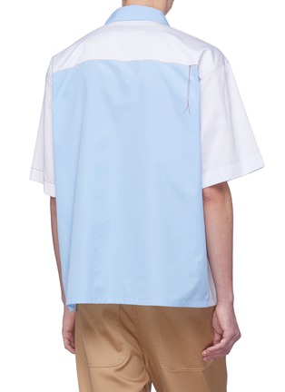 背面 - 点击放大 - MARNI - 拼接设计纯棉府绸衬衫