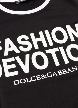  - DOLCE & GABBANA - Fashion Devotion拼色英文字纯棉T恤