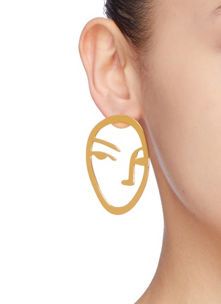 正面 -点击放大 - OOAK - Portrait Silhouette人脸造型单只耳环