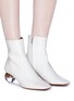 模特儿示范图 - 点击放大 - NEOUS - Encyclia圆球鞋跟真皮尖头短靴