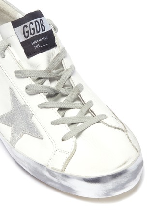 细节 - 点击放大 - GOLDEN GOOSE - Superstar拼色设计五角星真皮运动鞋