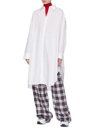 模特儿示范图 - 点击放大 - ACNE STUDIOS - oversize纯棉衬衫裙