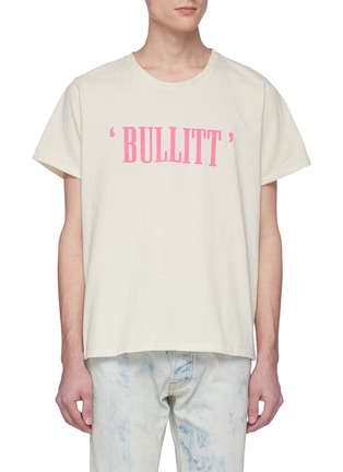 首图 - 点击放大 - RHUDE - ‘BULLITT′英文字印花纯棉T恤