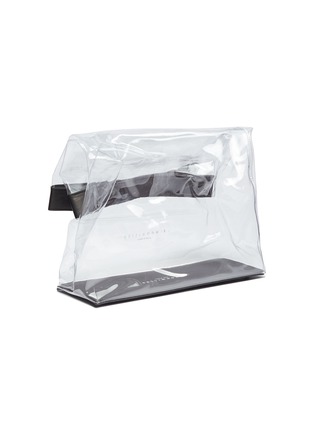 细节 - 点击放大 - SIMON MILLER - Lunch Bag 30CM真皮拼接PVC手拿包