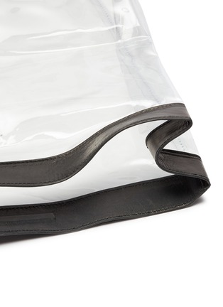 细节 - 点击放大 - SIMON MILLER - Lunch Bag 30CM真皮拼接PVC手拿包