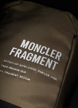  - MONCLER - x Fragment Hiroshi Fujiwara 绒面牛皮拼接双肩包