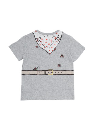 模特儿示范图 - 点击放大 - STELLA MCCARTNEY - I Love Ladybugs儿童款系结昆虫有机棉T恤