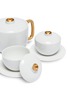 细节 –点击放大 - L'OBJET - Zen镀金陶瓷茶壶及茶杯套装－白色及金色