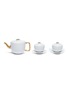 首图 –点击放大 - L'OBJET - Zen镀金陶瓷茶壶及茶杯套装－白色及金色