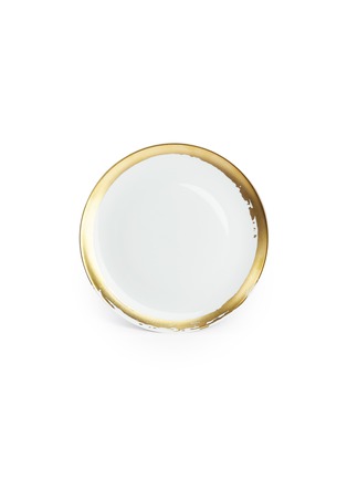 首图 –点击放大 - L'OBJET - Zen镀金笔触陶瓷甜品碟－白色及金色