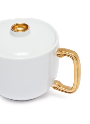 细节 –点击放大 - L'OBJET - Zen小号镀金陶瓷茶壶－白色及金色