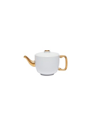 首图 –点击放大 - L'OBJET - Zen小号镀金陶瓷茶壶－白色及金色