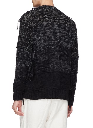 背面 - 点击放大 - MAISON FLANEUR - 拼接设计毛线流苏羊毛针织衫